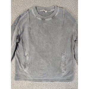 WRAP London Jersey Tunic Womens 6 Cotton Sweatshirt Silver Gray